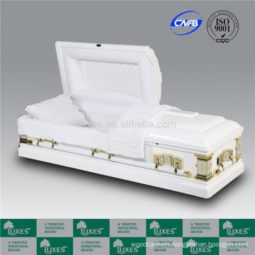 LUXES US Poplar Casket With White Colored